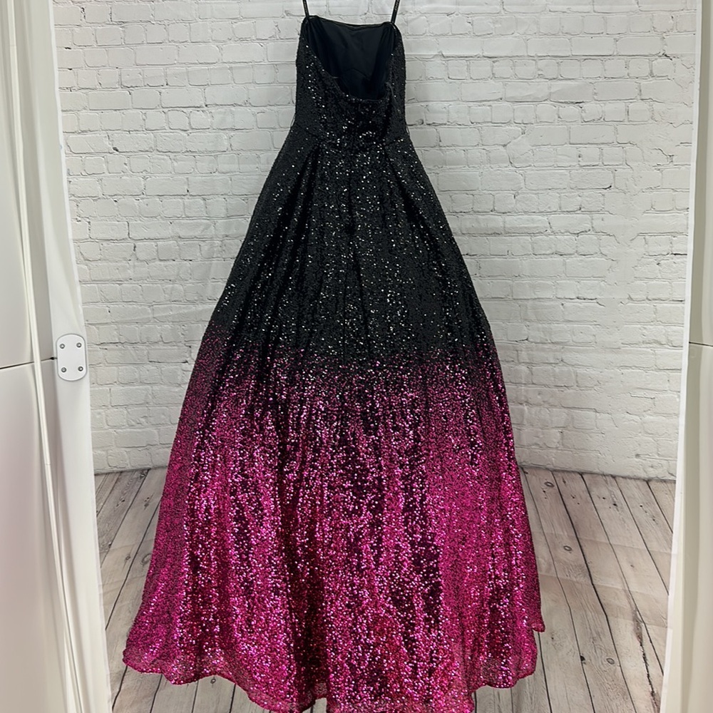 Jovani Ombré‎ Ballgown black and pink 00 Formal Prom Pageant - Picture 4 of 5
